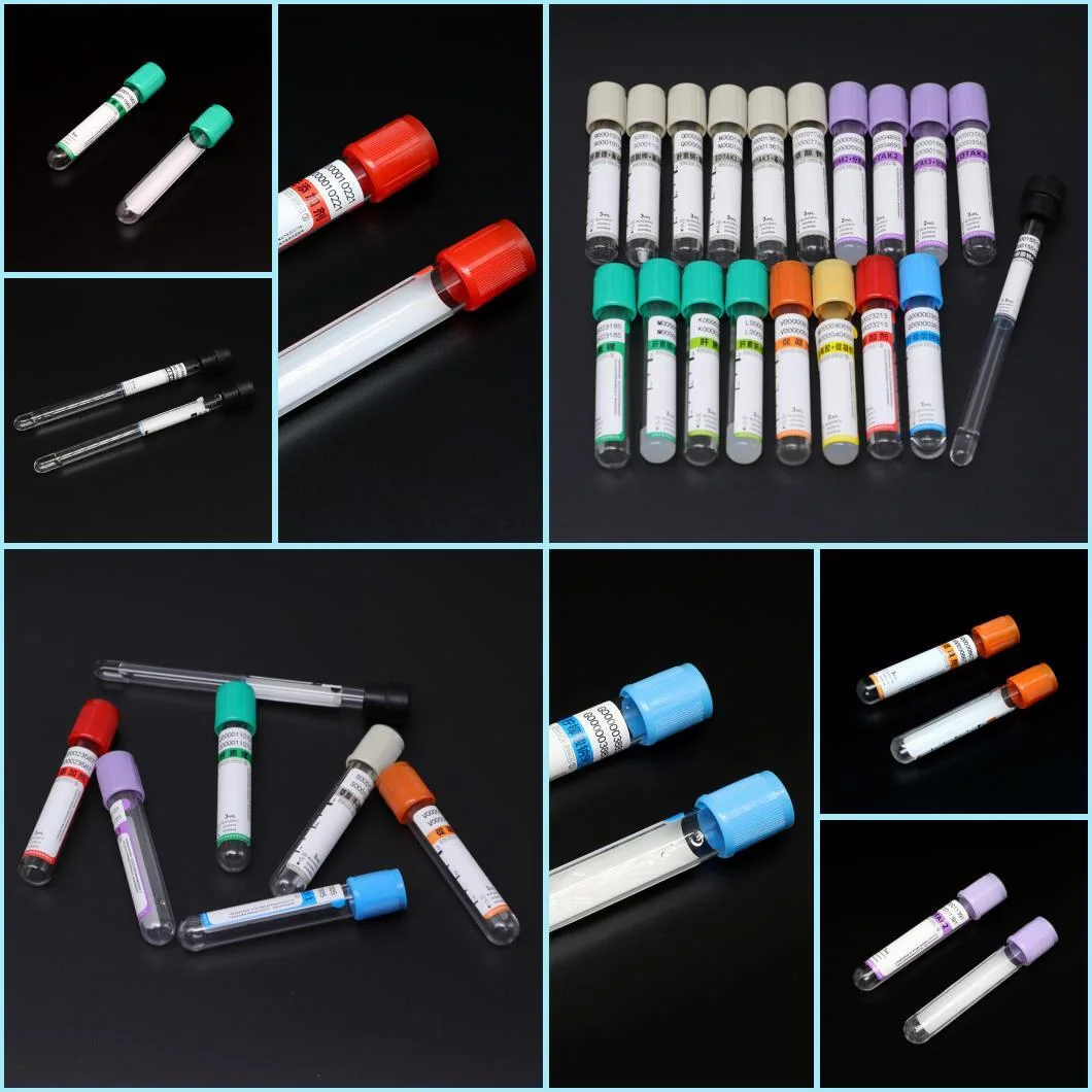 Medical Disposables Plastic Glass Purple Cap Clot Activator Sodium Citrate PT Tube 5ml K2 K3 EDTA Vacuum Serum Tube Blood Collection Tube