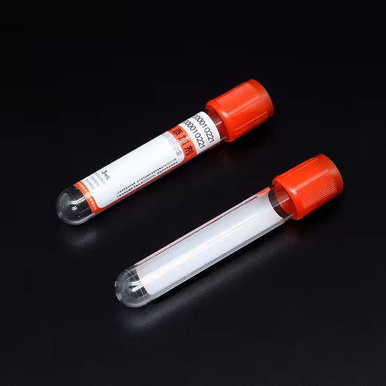 Tubo desechable de extracción de sangre al vacío (PET/VIDRIO)