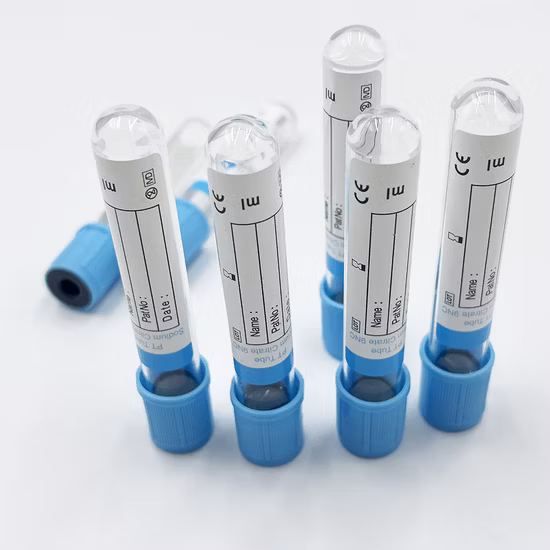 Tubo de extracción de sangre médica con tapón PP sin vacío