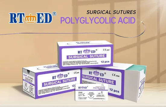Sutura quirúrgica desechable médica de venta caliente certificada CE e ISO