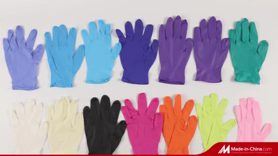 Guantes de PVC desechables de mezcla de nitrilo de vinilo en polvo de látex transparente al por mayor para el examen de alimentos sin látex con guantes no médicos Mdr 5% de descuento